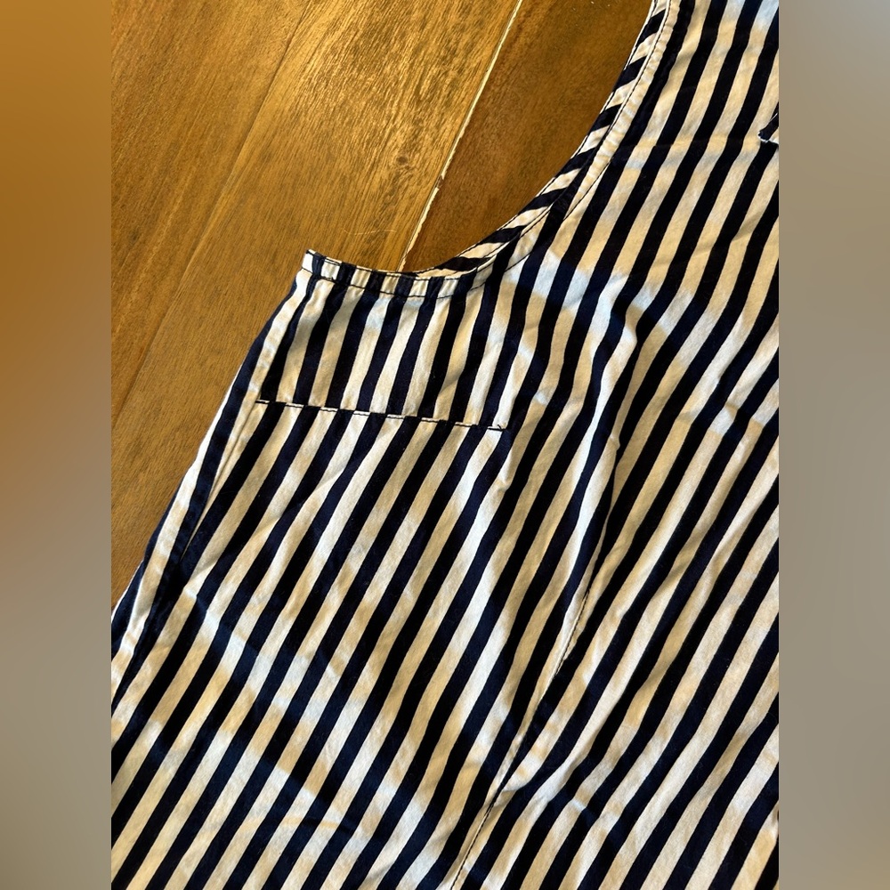 Vintage Bill Blass‎ Jeans Womens Medium Sleeveless Tie Front Stars Stripes Shirt - Picture 5 of 7